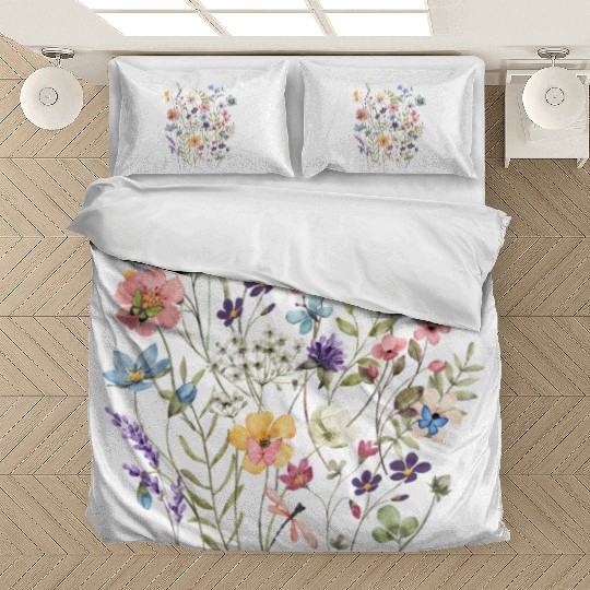 Vibrant Wildflower Bouquet Bedding Sets
