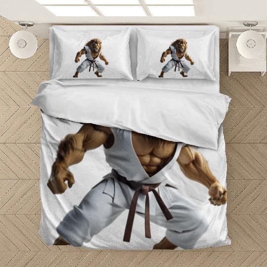 Karate Lion Warrior Bedding Sets