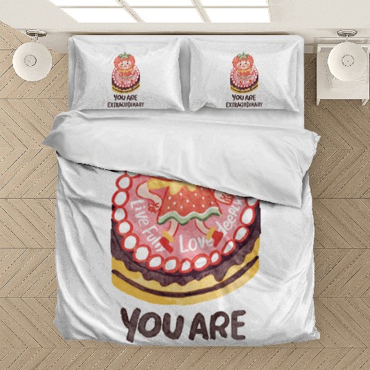 Dancing Strawberry | You Are Extraordinary Bedding Sets