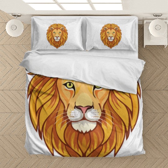 lion animal head logo Bedding Sets