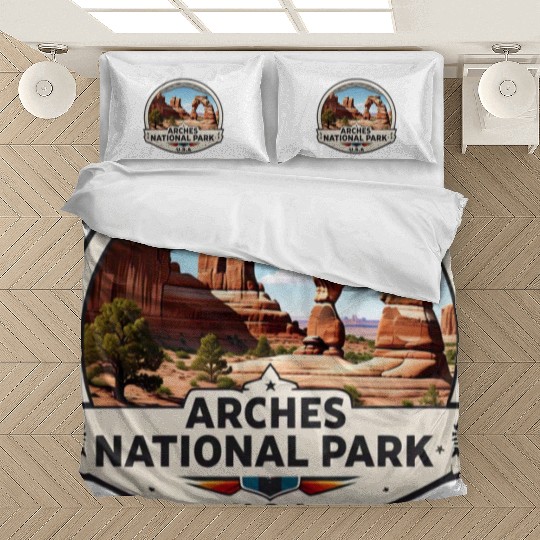 Arches National Park USA Logo Bedding Sets