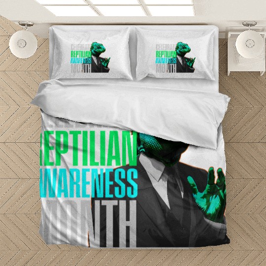 Reptilian Awareness Month Lizard People Bedding Sets