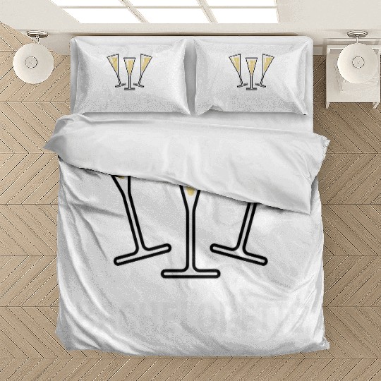 Bachelorette Party (Sparkling Wine Funnel Shut 3C) Bedding Sets