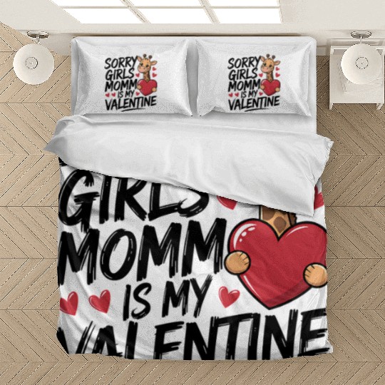 Mommy Is My Valentine – Cute Giraffe Bedding Sets
