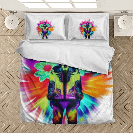 Y2K Bloom: Techwear Meets Luminescent Nature Bedding Sets