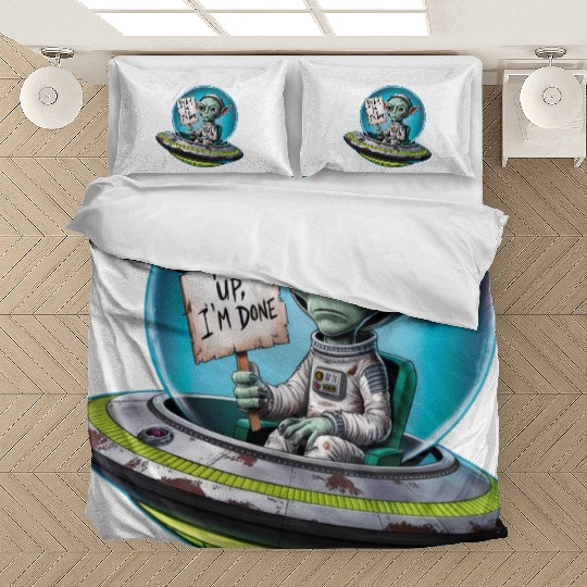 UFO Mars beam me up Allien Bedding Sets