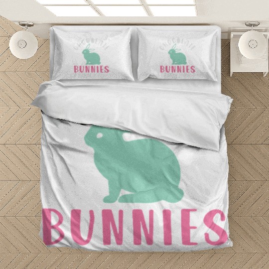 Chocolate Bunnies Candy & Co Happy Easter Holiday Bedding Sets