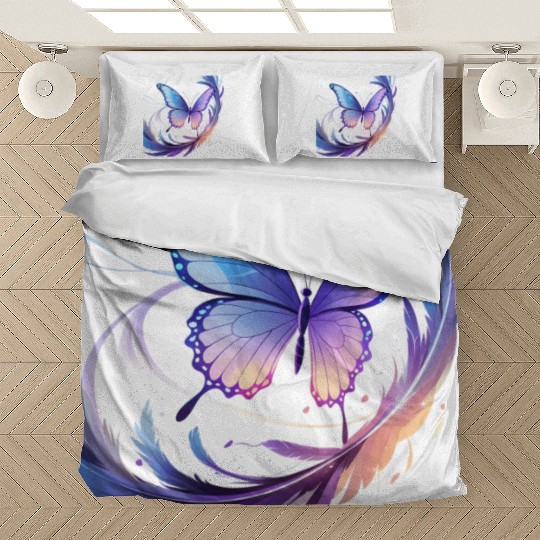 Spectrum Wings – Abstract Floral Butterfly Design Bedding Sets
