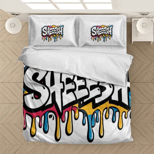 Sheeesh Graffiti Bedding Sets – Hype Slang Drip Design