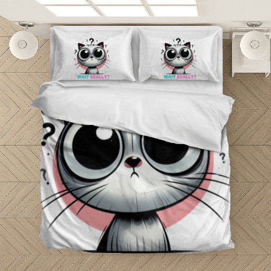 WAIT REALLY? – Curious Cat Edition Bedding Sets