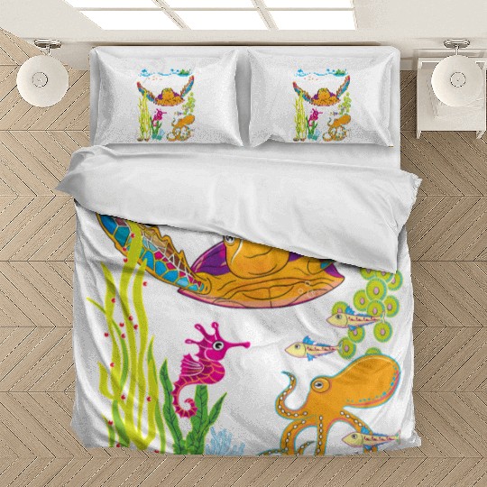 Cute Hawksbill Sea Turtle Bedding Sets
