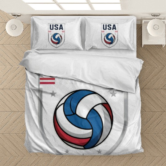 USA Volleyball Emblem Design Bedding Sets