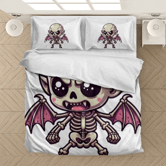 Cute Vampire Skeleton – Bat-Winged Monster Bedding Sets