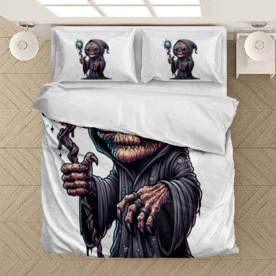 Cosmic Skull Wizard – Creepy Arcane Sorcerer Bedding Sets