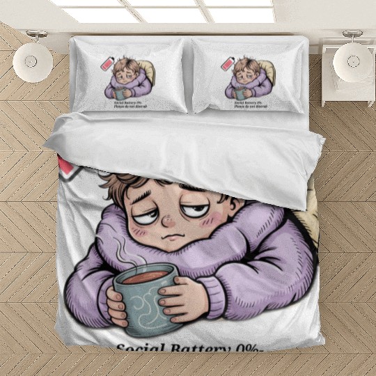 Social Battery 0% – Please Do Not Disturb Bedding Sets