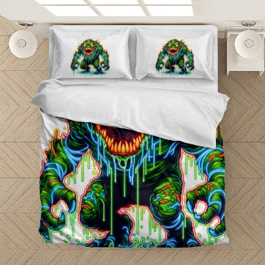 Neon Swamp Beast – Toxic Terror Bedding Sets