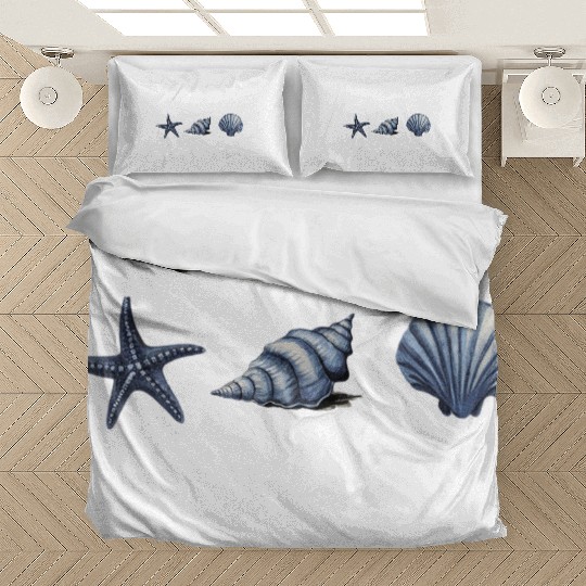 Cute Sea Creatures starfish Ocean Watercolor Bedding Sets
