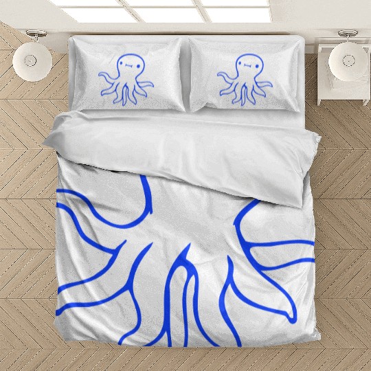Octopus squid tentacle cephalopod cute sweet comic Bedding Sets