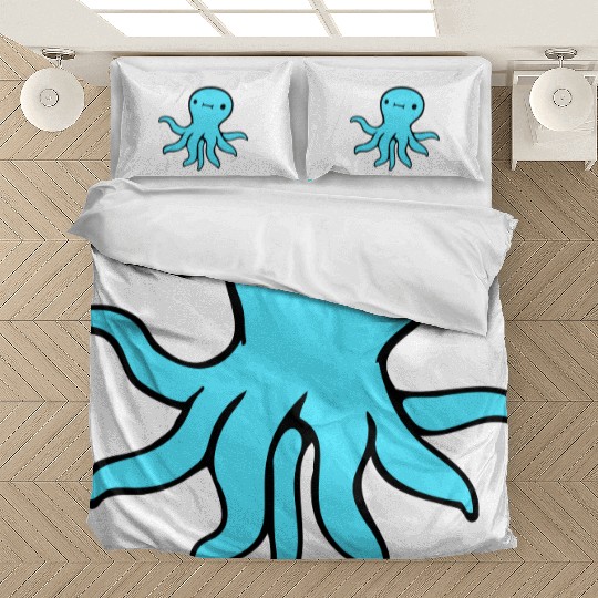 Octopus squid tentacle cephalopod cute sweet comic Bedding Sets