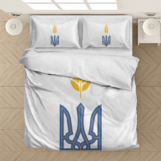 Ukraine Trident Wheat Symbol Ukrainian Heritage Bedding Sets