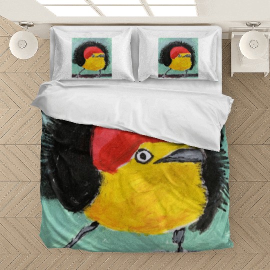Wire tailed Manakin Painting Bedding Sets