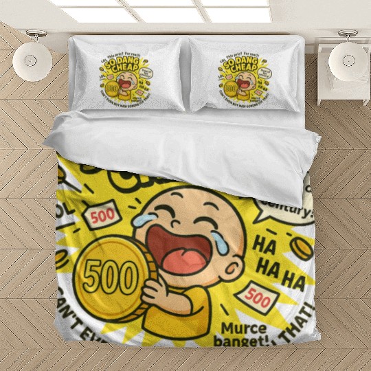 So Dang Cheap – Hilarious 500 Coin Bargain Sticker Bedding Sets