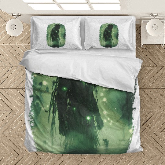 Swamp Demon with Glowing Aura and Haunt Magic Bedding Sets