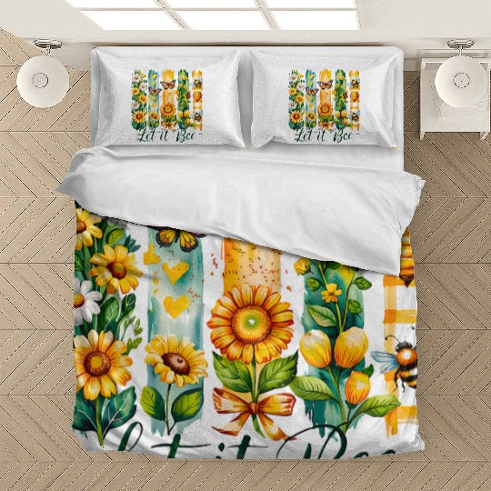 Let It Bee Positivity Spring Summer Bedding Sets
