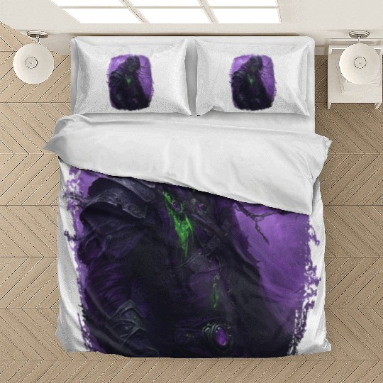 Dark Elf with Poison Magic and Purple Shadow Power Bedding Sets