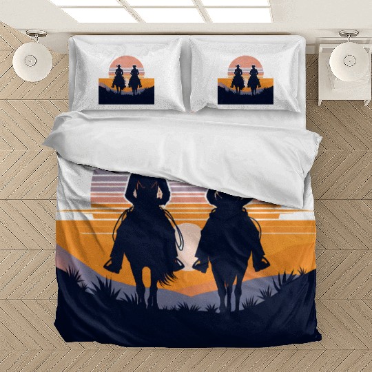 Western Sunset Silhouettes Bedding Sets