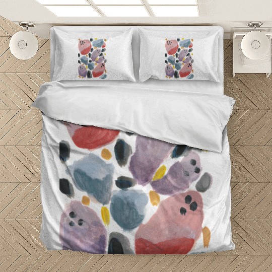 Abstract pastel watercolour painting pattern Bedding Sets