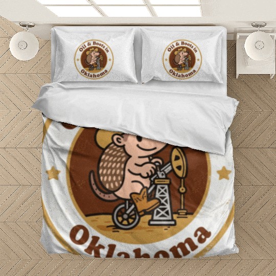 Oil Boots Oklahoma Vintage Artwork Bedding Sets
