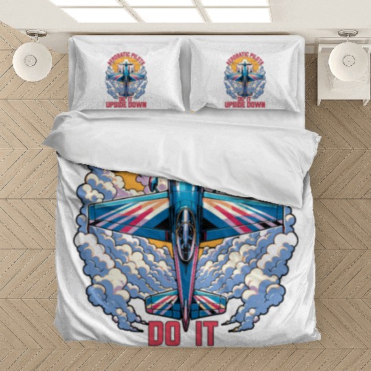 Aerobatic Pilots Do It Upside Down Glider Pilot Bedding Sets