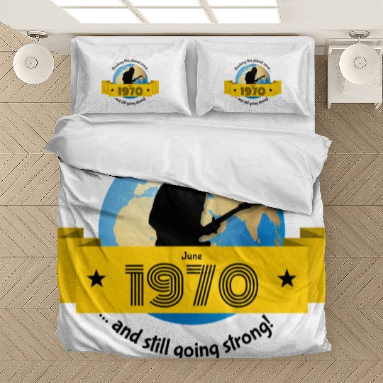 55th birthday Rocking this planet since 06/1970 Bedding Sets