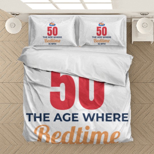 50th Birthday Bedtime 9PM Corgi Funny Bedding Sets
