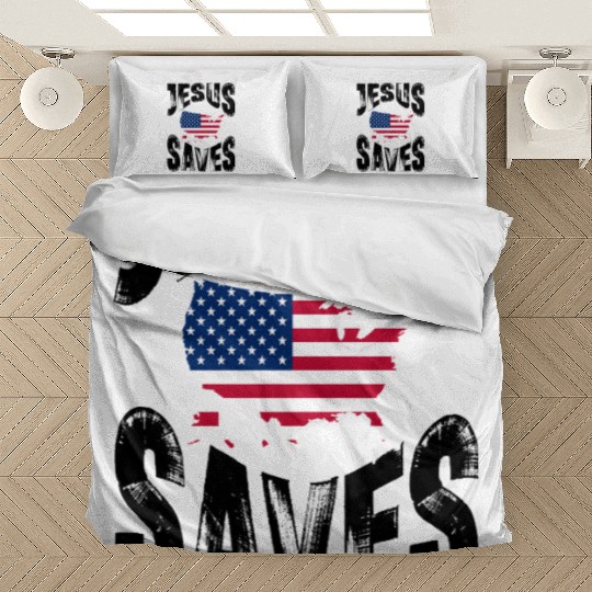 Jesus Saves USA Bedding Sets