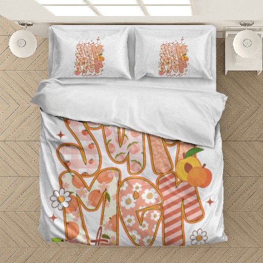 Sweet Summer Time Preppy Peach Bedding Sets