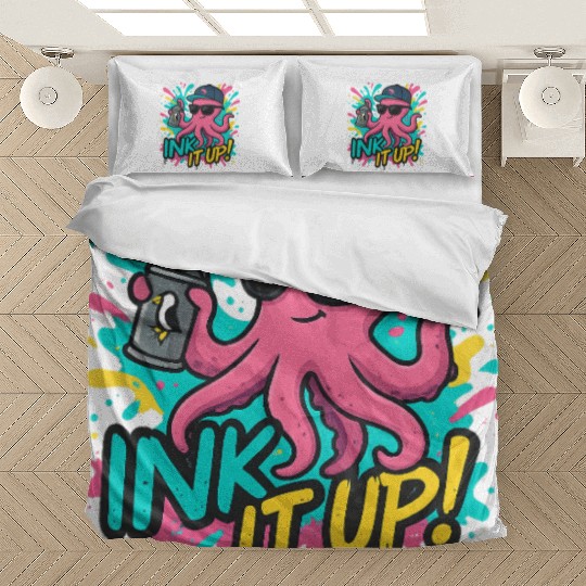 Ink It Up – Cool Graffiti Octopus Street Art Desig Bedding Sets