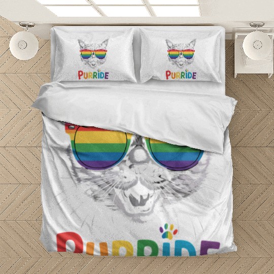 Purride Proud Pride Cat LGBTQ Bedding Sets