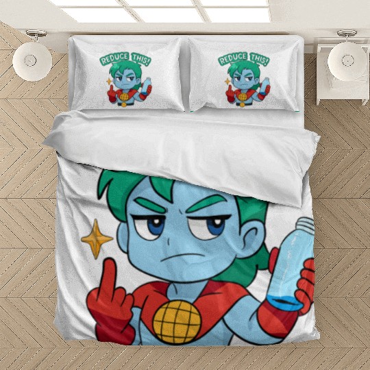 Chibi Style Captain Planet Reduce This!Design Bedding Sets