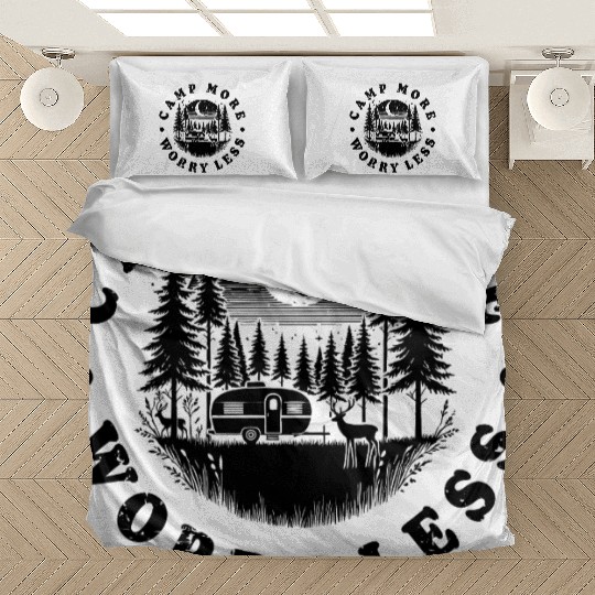 Camping Summer Camp More Worry Less Bedding Sets