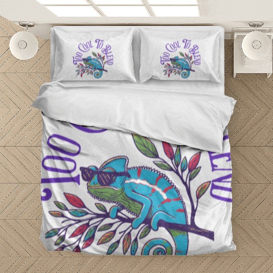 Too Cool to Blend – Chameleon Attitude Bedding Sets
