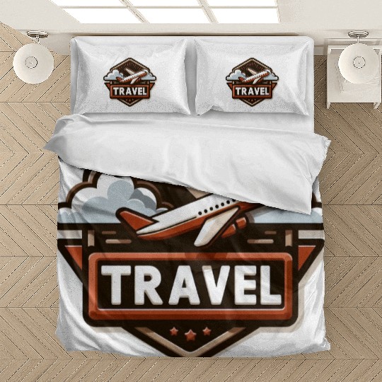Adventure Awaits – Travel Airplane Design Bedding Sets