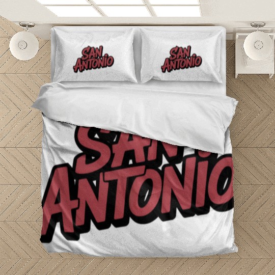 San Antonio Text Design Bedding Sets