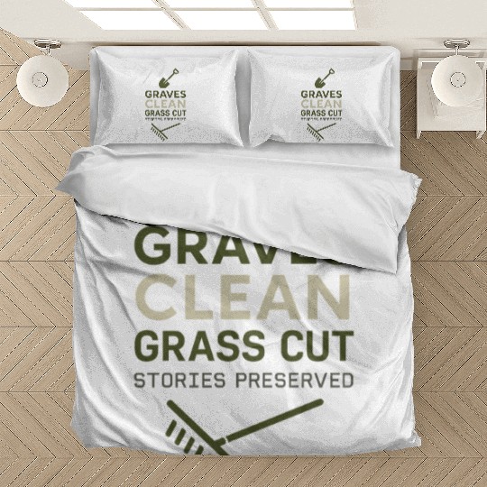 Cemetery Worker Groundskeeper Graveyard Memorial Bedding Sets