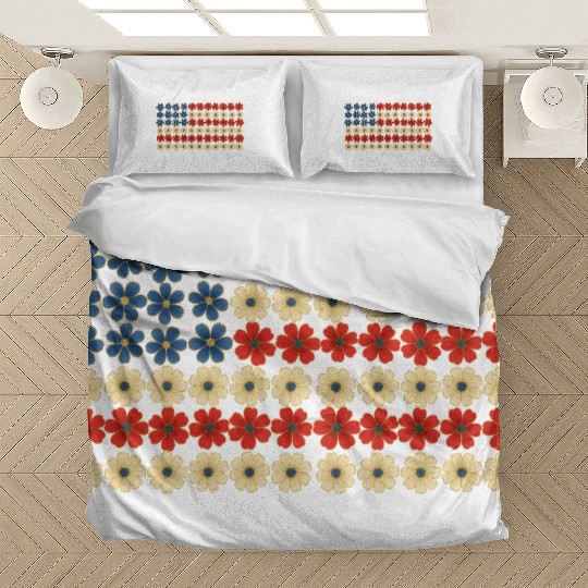 4th of July Flag Flower Bedding Sets