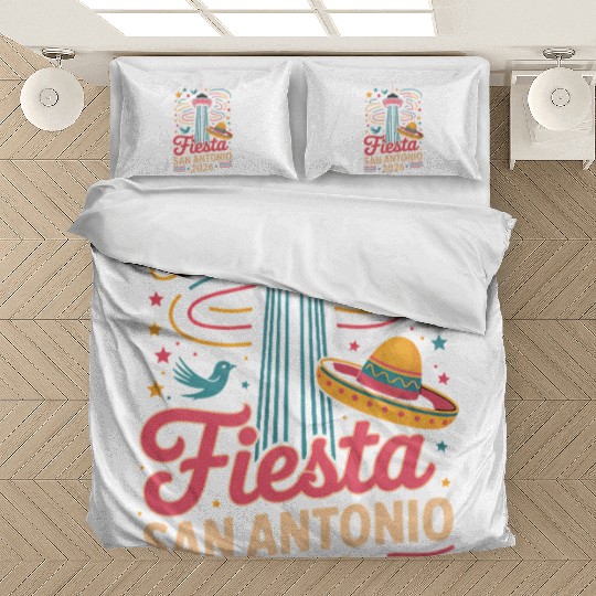 Funny San Antonio 2026 Fiesta Cinco De Mayo Tex Bedding Sets