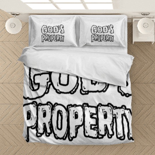 God's Property Religious Faith Typography Design Bedding Sets