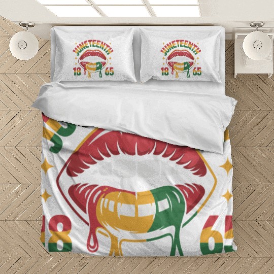 Juneteenth 1865 Rasta Lips Bedding Sets