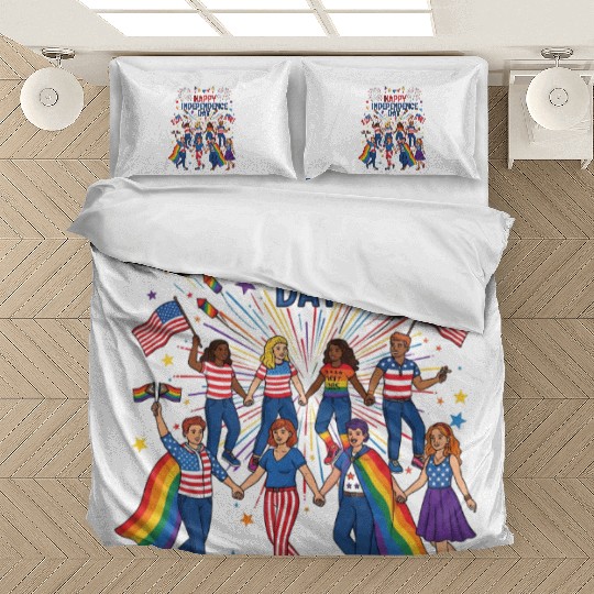 lgbt happy independence day Bedding Sets